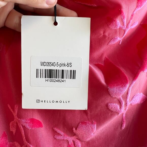 Hello Molly MATCH MAGIC OFF SHOULDER MINI DRESS PINK - Picture 12 of 12